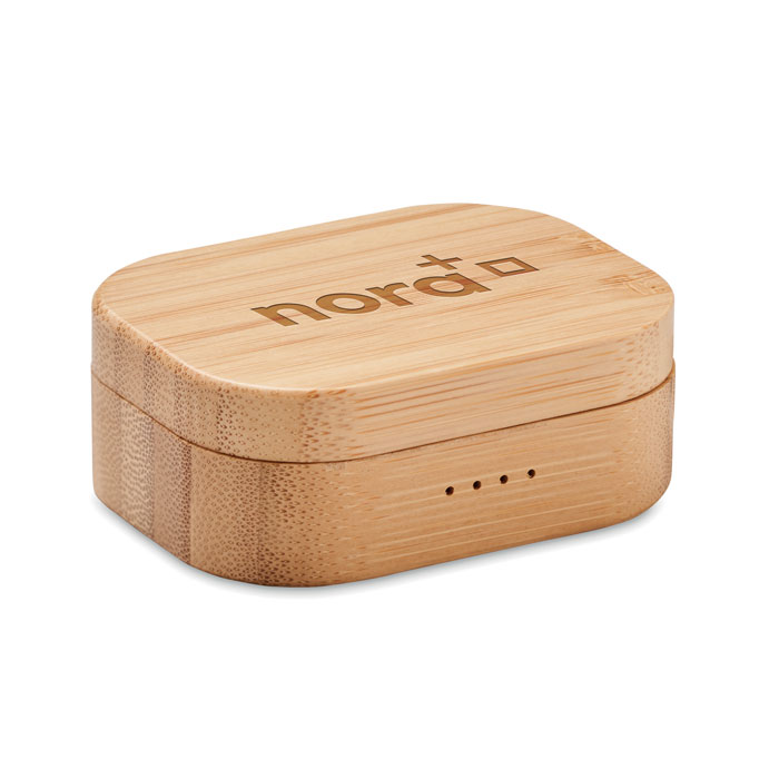 TWS earbuds in bamboo case JAZZ BAMBOO - Image 4