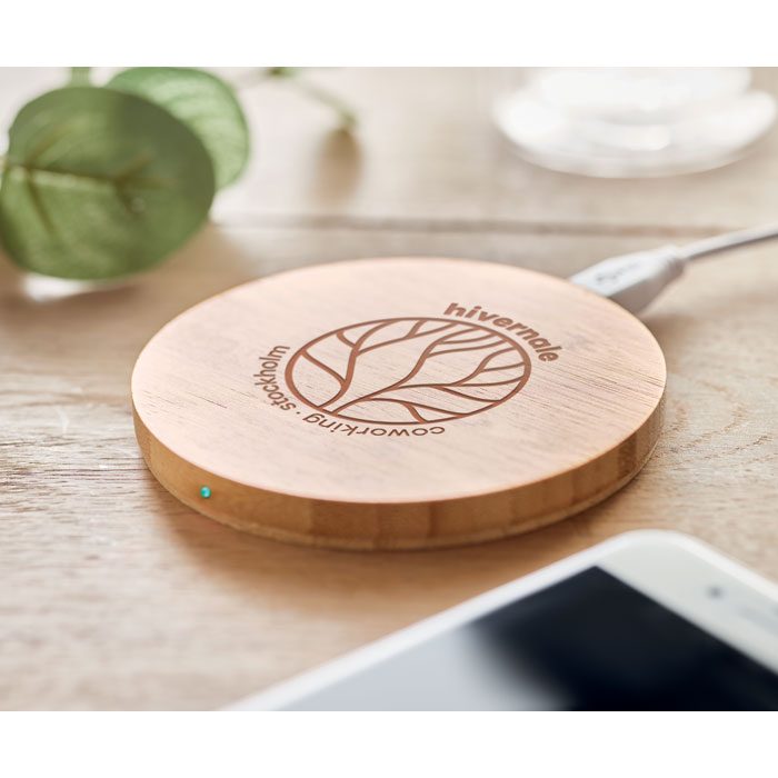 Wireless charger bamboo 5W RUNDO - Image 7
