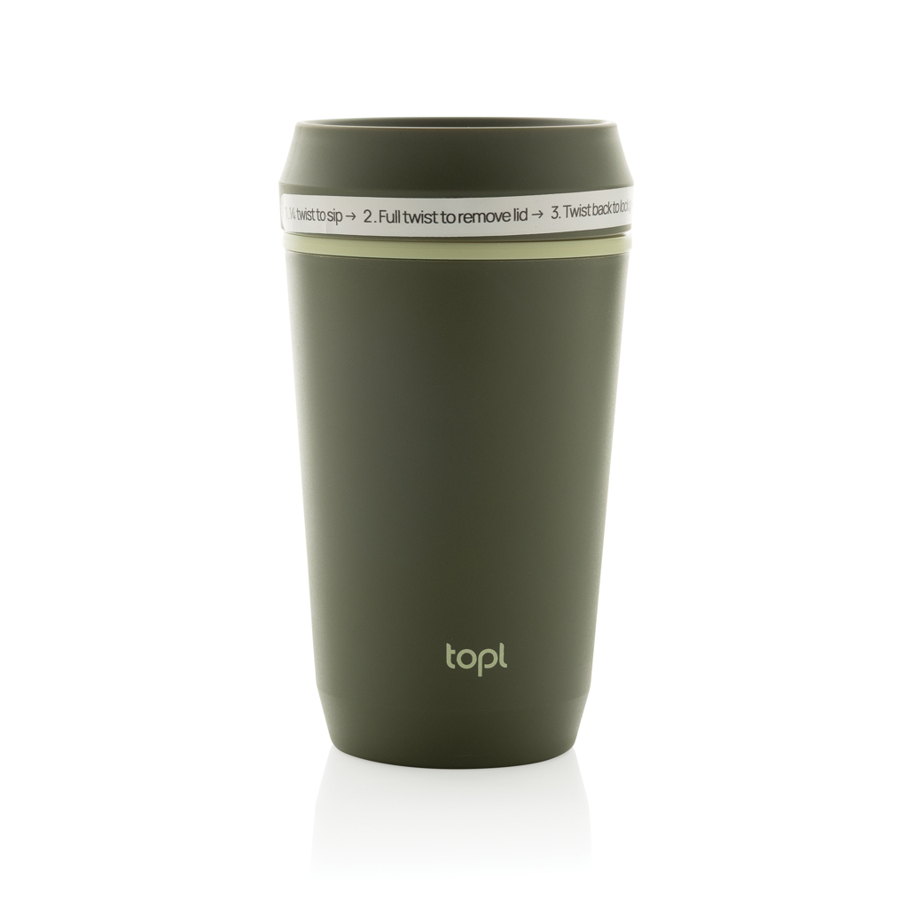 Термо бутилка от рециклирана пластмаса Topl To Go Tumbler Патентован 360 капак 354ml - Изображение 9
