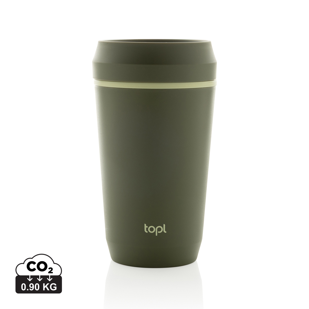 Термо бутилка от рециклирана пластмаса Topl To Go Tumbler Патентован 360 капак 354ml - Изображение 7