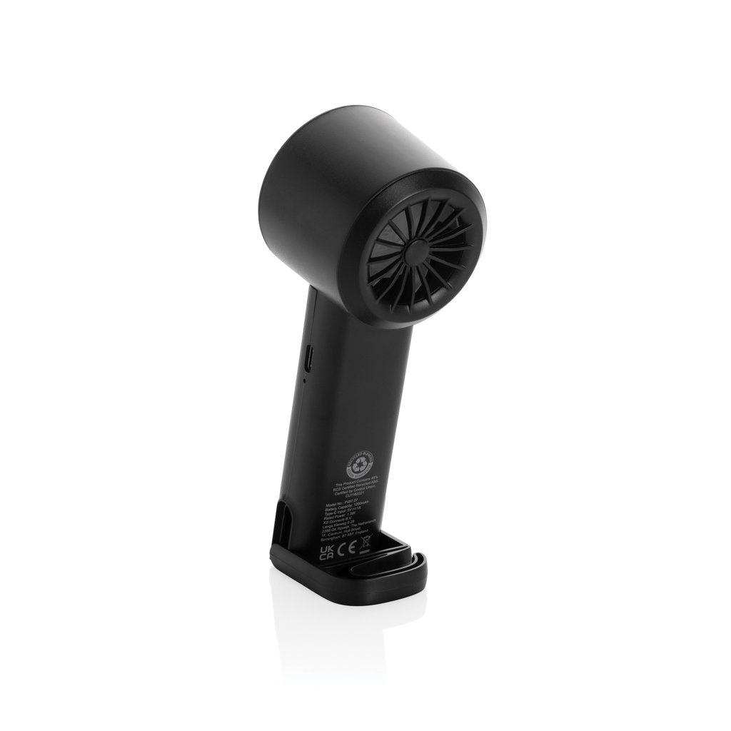 Twist RCS recycled plastic re-chargeable portable fan - Image 2