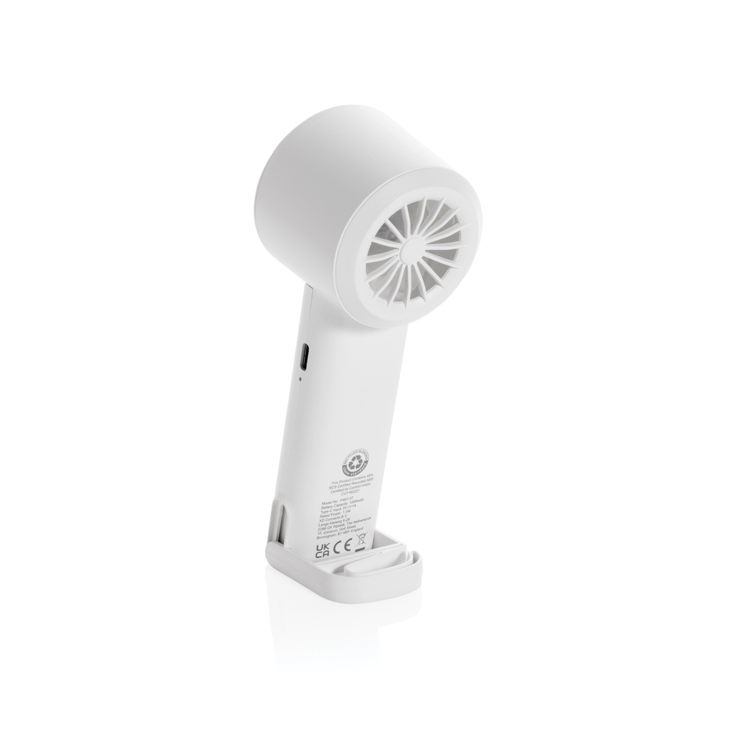 Twist RCS recycled plastic re-chargeable portable fan - Image 5