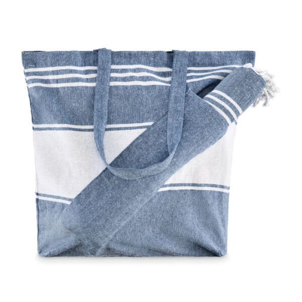 Beach bag with hammam towel HUMMUM