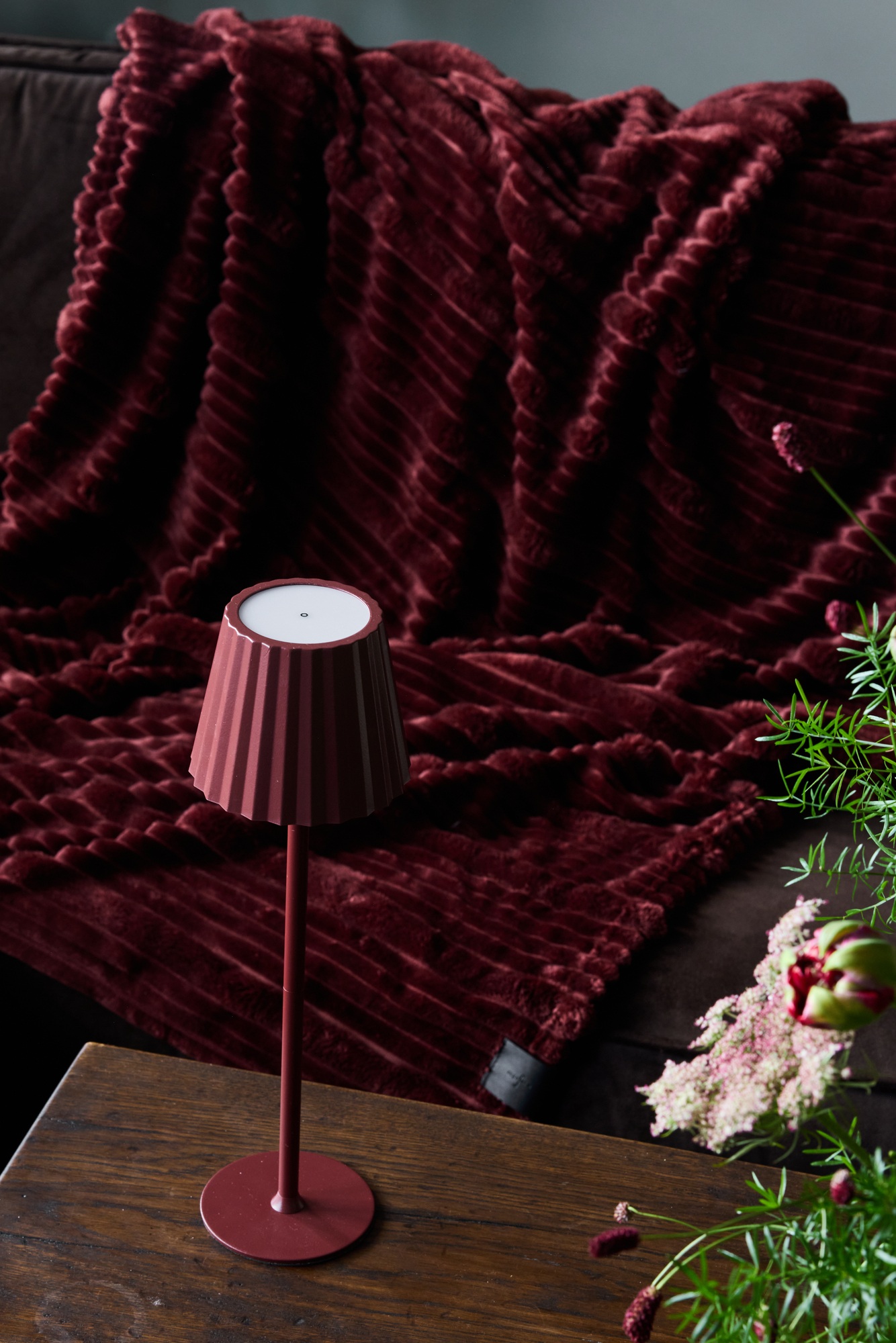 ESTELLA FLEECE PLAID, BORDEAUX - Image 5