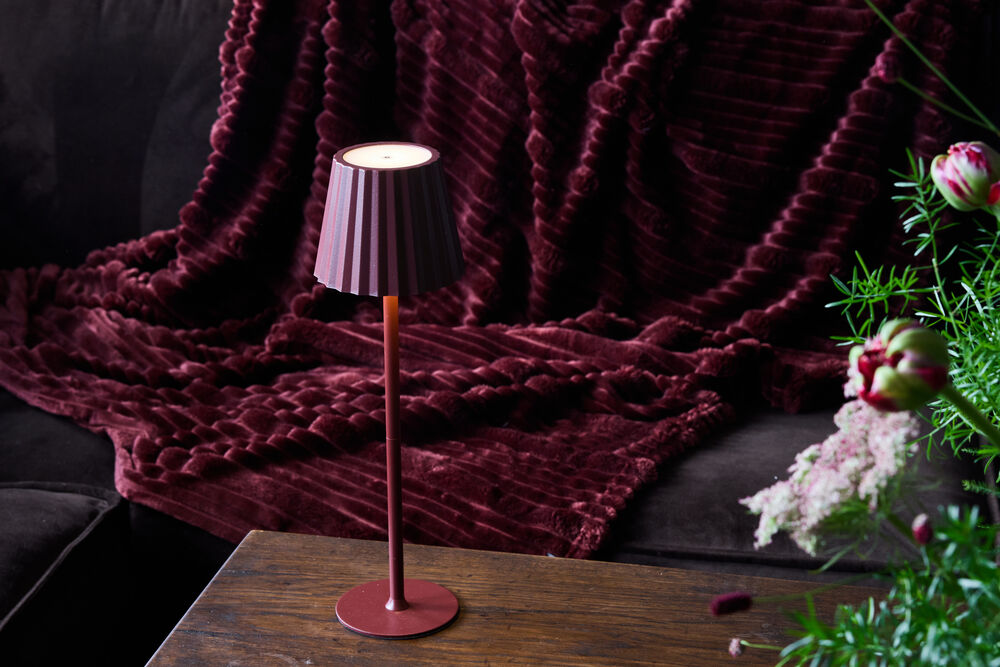 ESTELLA FLEECE PLAID, BORDEAUX - Image 2